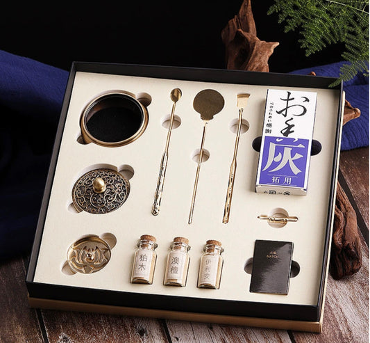 Premium Brass Kodo Incense Set (13pcs Gift Box)