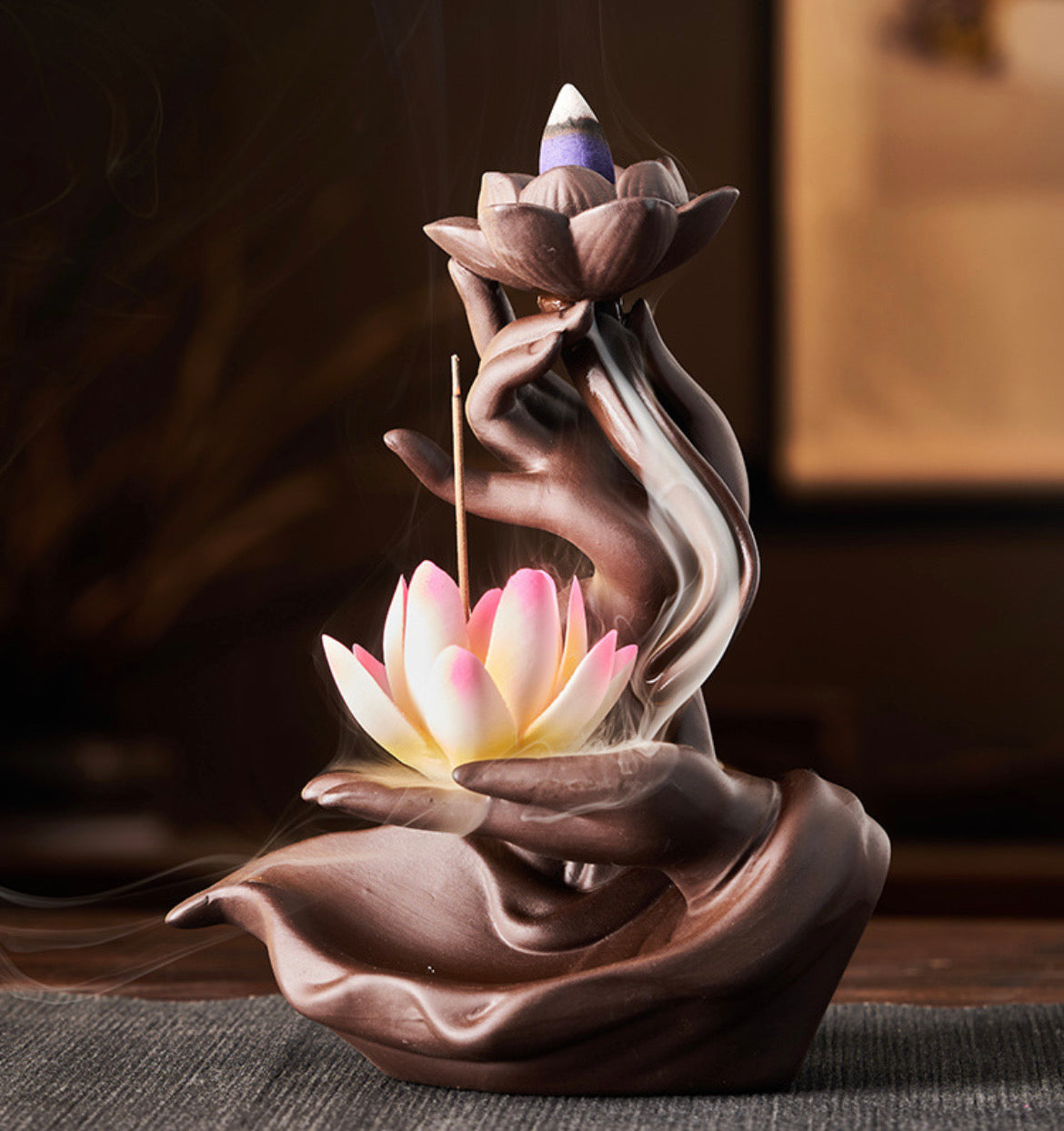 Zen Backflow Incense Burner with Lamp Ring