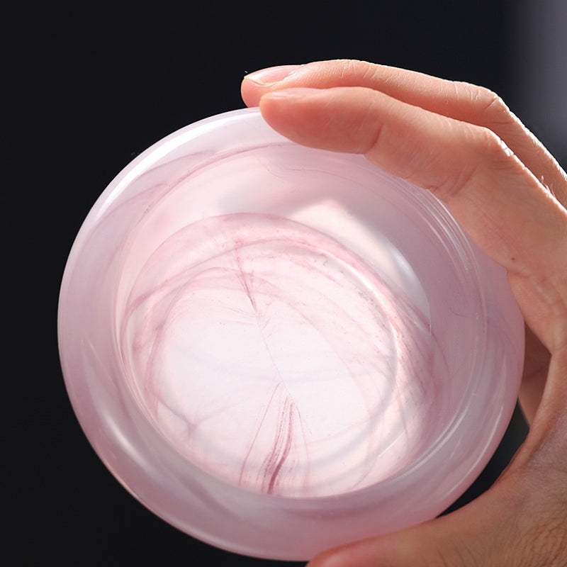 Jewelry-Grade Jade Glass & Brass Incense Burner